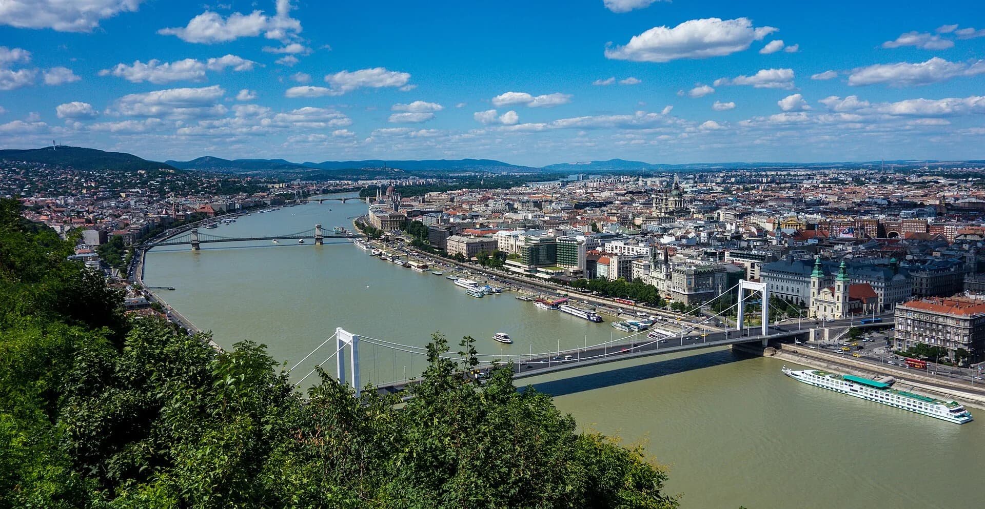 Budapest and the Danube from the hills