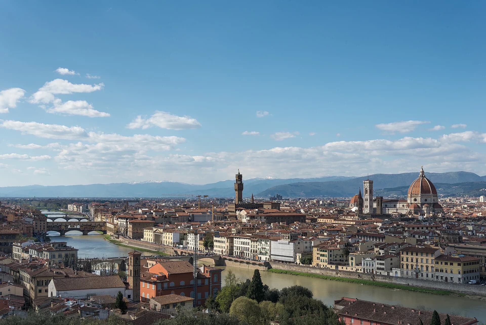 Florence rooftops and historic centre