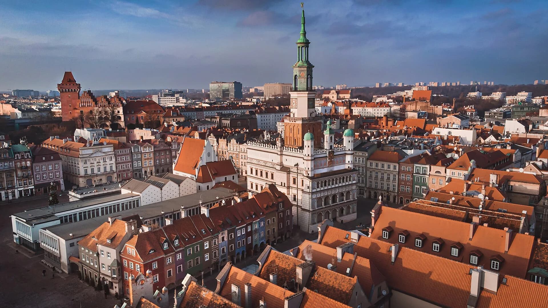 Poznan rooftops in daylight