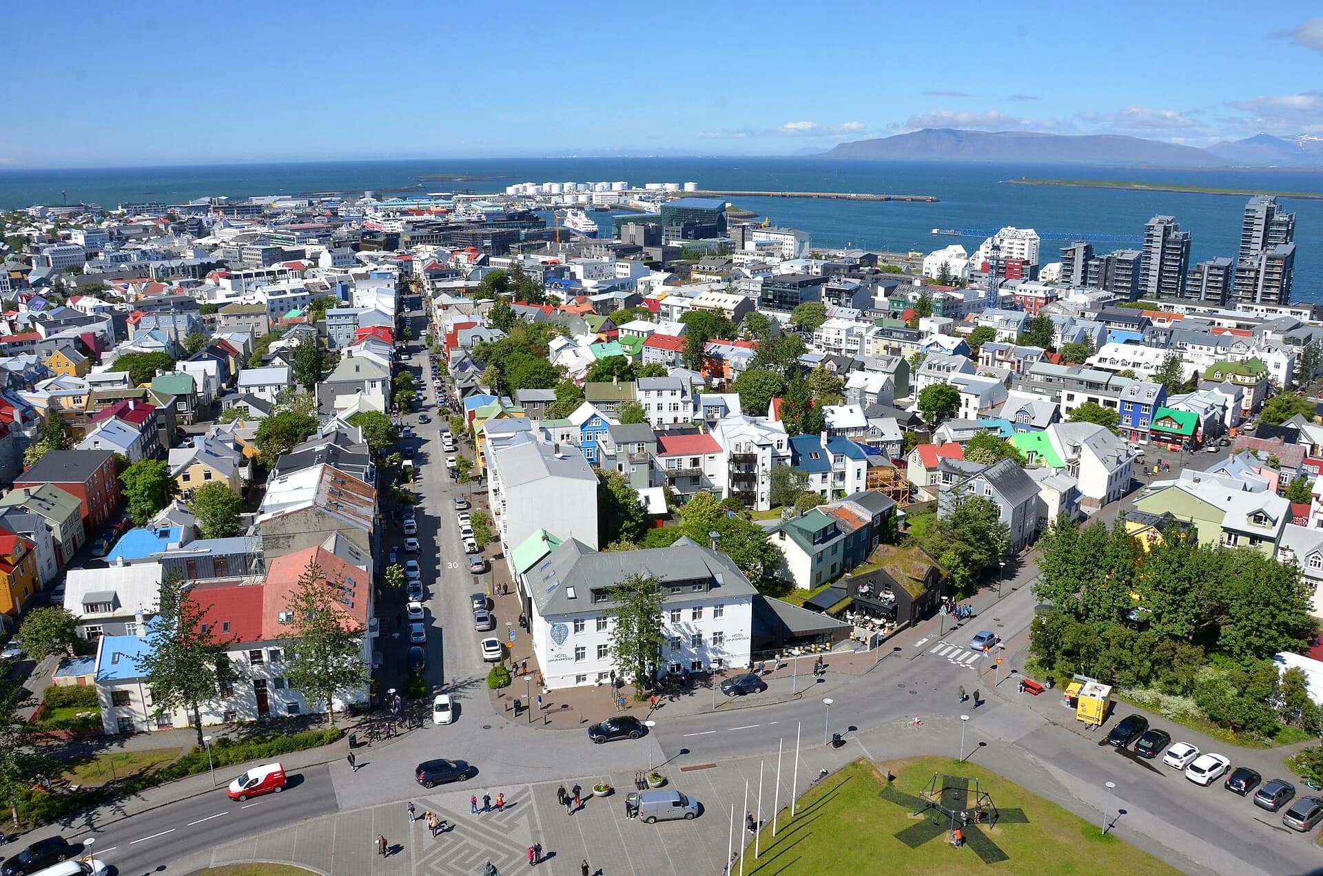 Colourful rooftops in Reykjavik