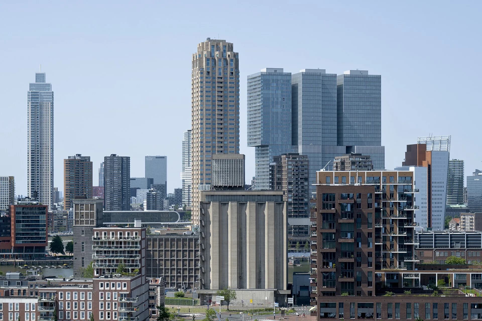 Rotterdam waterfront and modern buildings